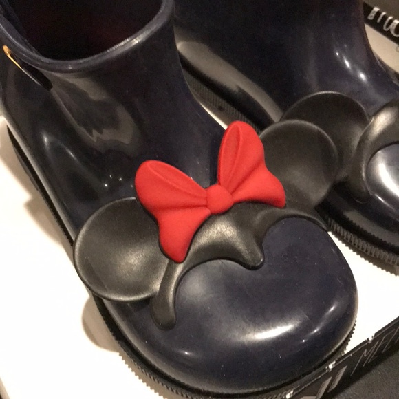NWT Mini Melissa Disney Minnie Mickey Rain Boots - Picture 6 of 6